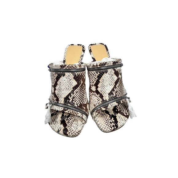 Burberry A:LF Peep Sandals Python Print Leather EUR 38 (US 8) New With Box - Picture 1 of 16